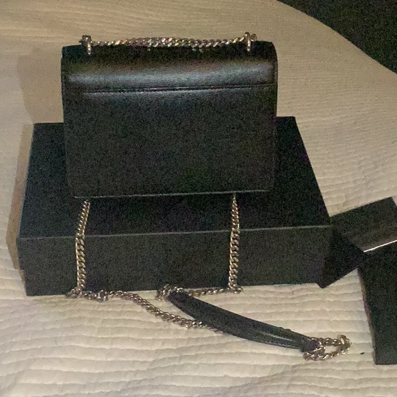 Saint Laurent Black Leather Chain Wallet - Picture 3 of 5
